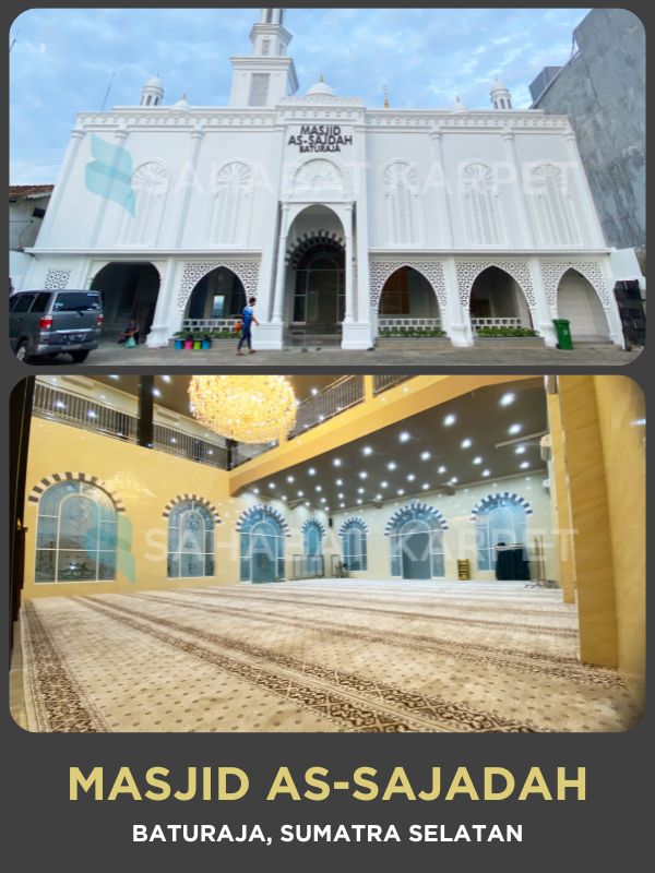hasil pemasangan karpet masjid