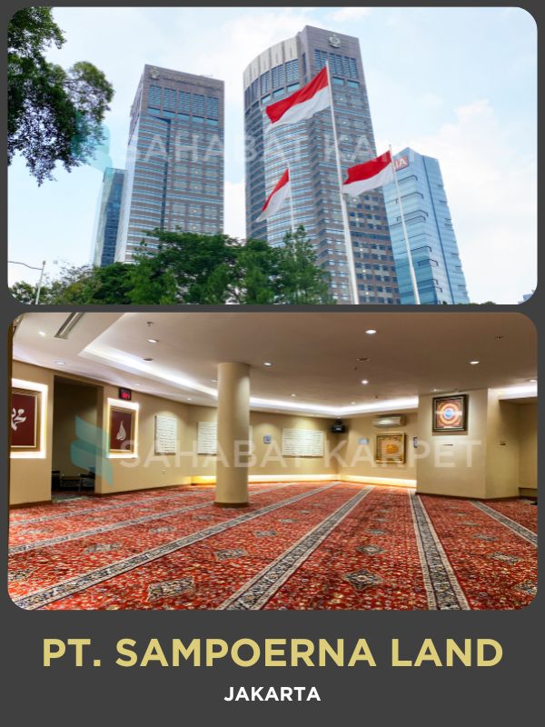 hasil pemasangan karpet masjid