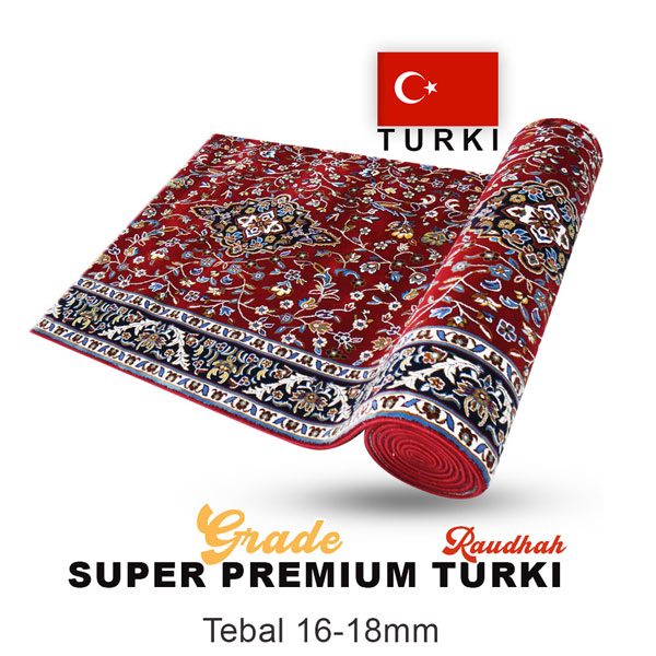 karpet masjid grade super premium turki raudah